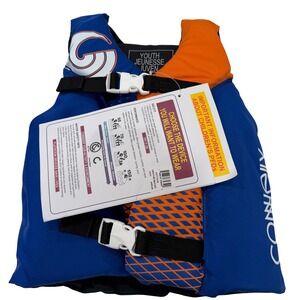 Connelly Youth Life Jacket Blue Orange PFD Vest 55-88 lbs USCG Approved NEW